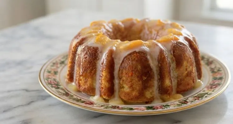 Apricot Brandy and Peach Schnapps Pound Cake