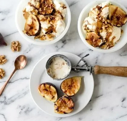 Balsamic Fig And Mascarpone Ice Cream