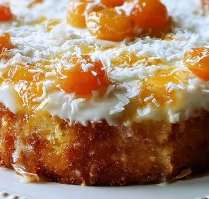Lemon Coconut Apricot Cake Recipe