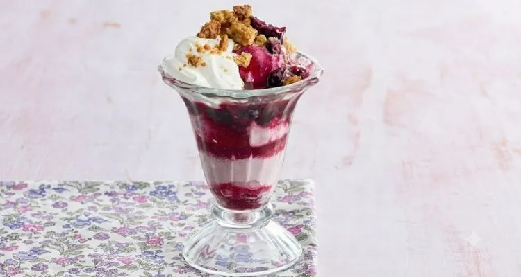 Pioneer Woman Blueberry Crumble Sundaes