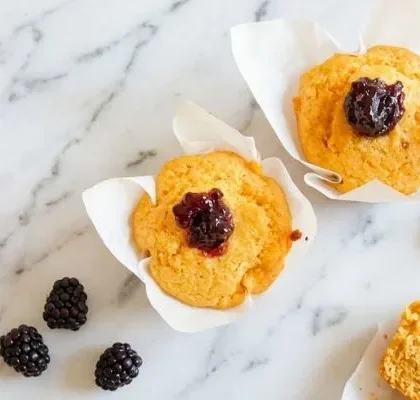 Pioneer Woman Cornmeal Muffins With Blackberry Jam