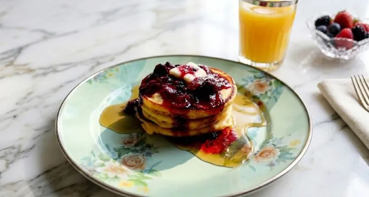 Pioneer Woman Cornmeal Pancakes with Blackberry Syrup