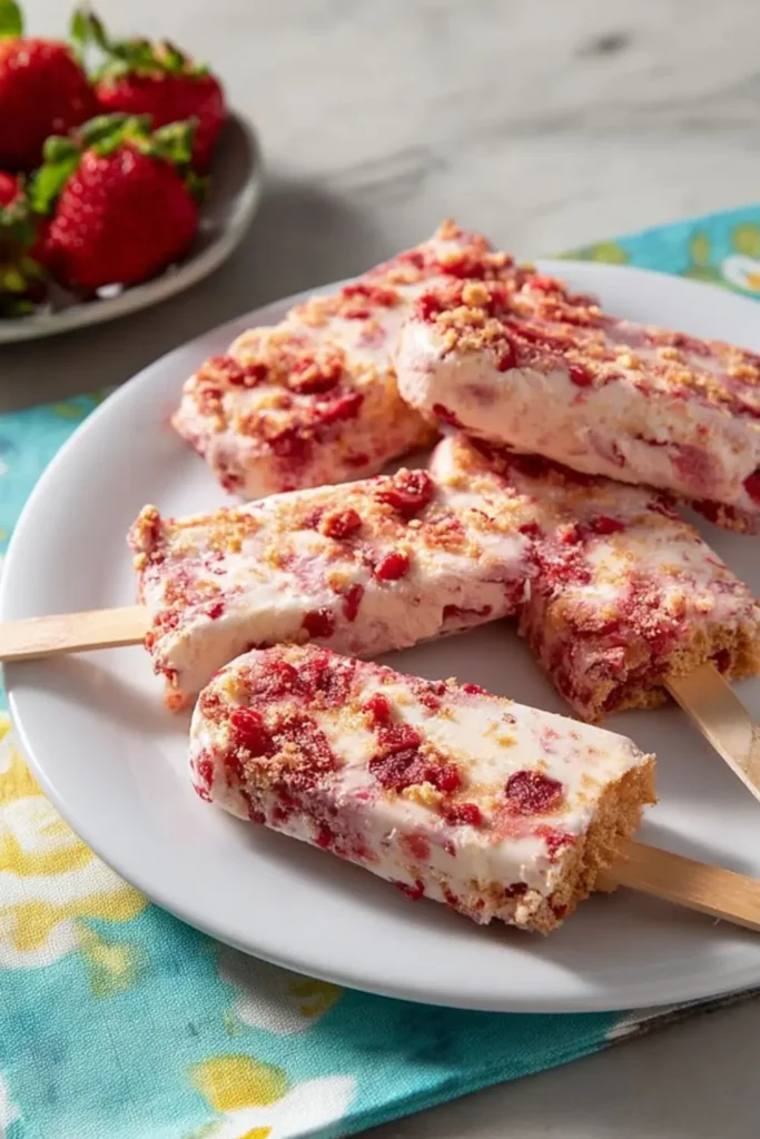 Pioneer Woman Homemade Strawberry Shortcake Ice Cream Bars