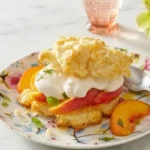 Pioneer Woman Peaches and Cream Shortcake with Basil