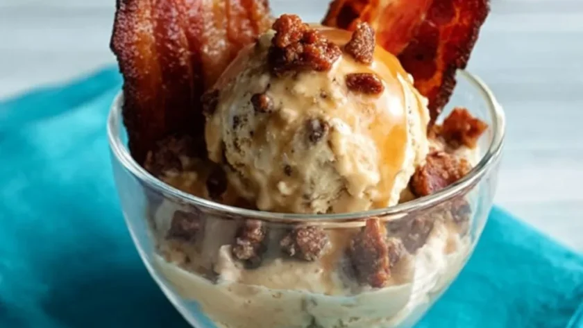 Pioneer Woman Whiskey-Maple Sundaes With Bacon
