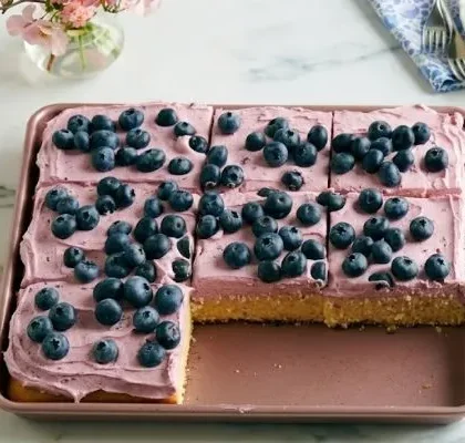 Pioneer Woman Lemon-Blueberry Sheet Cake